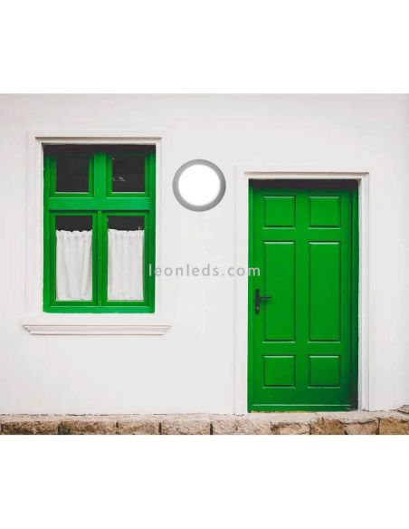 Piro M LED Ambiente Cinza aplique de parede para exterior | leonleds