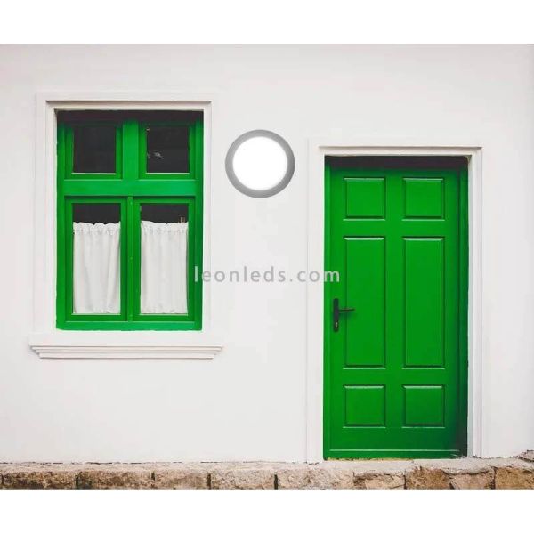 Aplique Piro M LED Gris Ambiente para exterior | LeonLeds