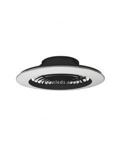 Ventilateur de plafond LED noir avec télécommande et App Alisio XL Mantra | leonleds