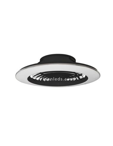 Ventilateur de plafond LED noir avec télécommande et App Alisio XL Mantra | leonleds