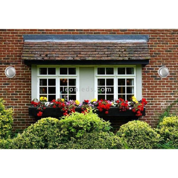 Aplique FAR Round Blanco para exterior | LeonLeds