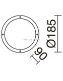 Aplique FAR Round Blanco para exterior dimensiones | LeonLeds