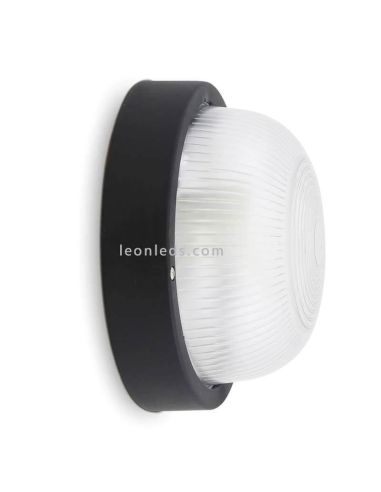 Applique FAR Round Noir pour l'extérieur | leonleds