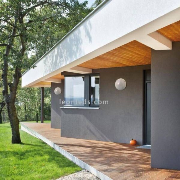 Aplique exterior Alba D340 para pared o techo Cristher Lighting | LeonLeds Iluminación