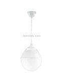 Lámpara de techo Clic-Clac Globo C para exterior blanca | LeonLeds