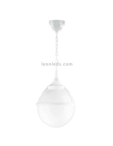 Lámpara de techo Clic-Clac Globo C para exterior blanca | LeonLeds