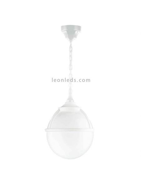 Lámpara de techo Clic-Clac Globo C para exterior blanca | LeonLeds