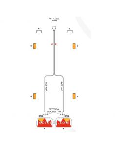 Câblage de remorque avec connecteur 7 pôles et 2 connecteurs 5 broches pour feux arrière Fristom | leonleds 2
