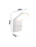 Aplique exterior blanco Alpine Mantra dimensiones | LeonLeds Iluminación