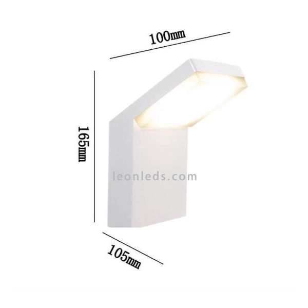 Aplique exterior blanco Alpine Mantra dimensiones | LeonLeds Iluminación