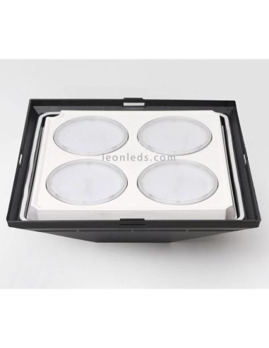 Aplique/Plafón LED exterior Cayu multifunción  4xGX53 Dopo Lighting | LeonLeds Iluminación