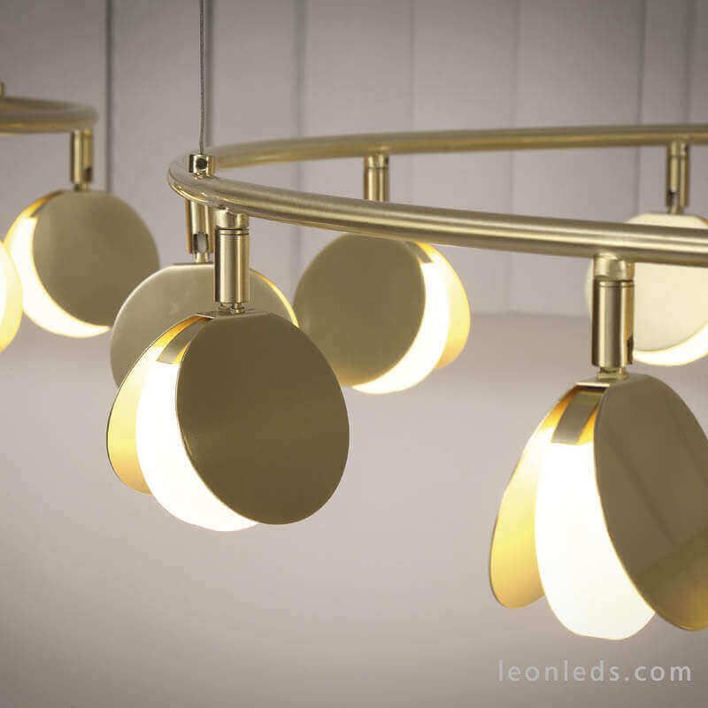 Luminária de teto dupla LED dourada Shell 7356 Mantra