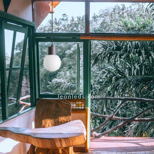 Suspension d'extérieur Moon gris foncé Faro Barcelona | Éclairage LeonLeds