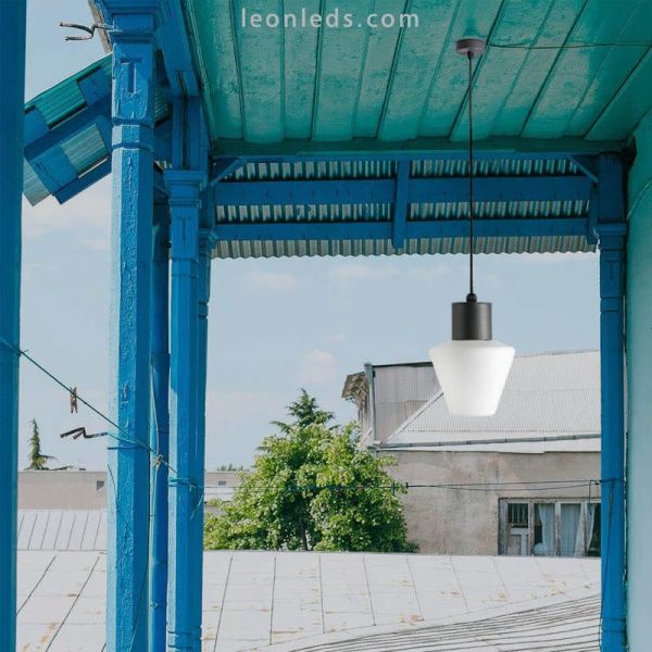 Lámpara colgante exterior extra larga aluminio Mistu Faro Barcelona | LeonLeds Iluminación