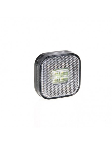 Luz de posição ou Folga LED Refletivo Fristom FT027 FT-027 Quadrado Âmbar Branco Vermelho | leonleds