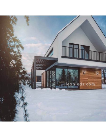 Applique d'extérieur aluminium et verre Verbier de Mantra | leonleds