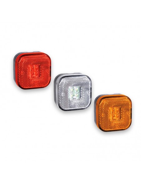 Feu de Position ou Dégagement LED Réfléchissant Fristom FT027 FT-027 Carré Ambre Blanc Rouge | leonleds