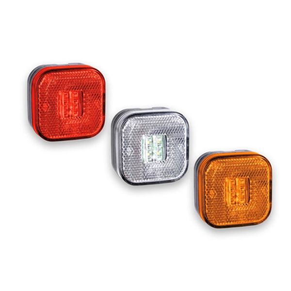 Piloto de posición o Galibo LED Reflectante Fristom FT027 FT-027 Cuadrado Ambar Blanco Rojo | LeonLeds
