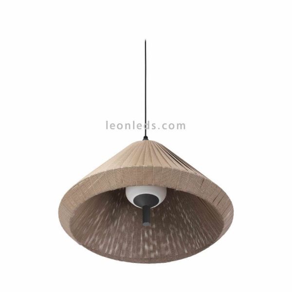 Lámpara colgante exterior marrón Saigon  pantalla Cone cap Faro Barcelona | LeonLeds Iluminación