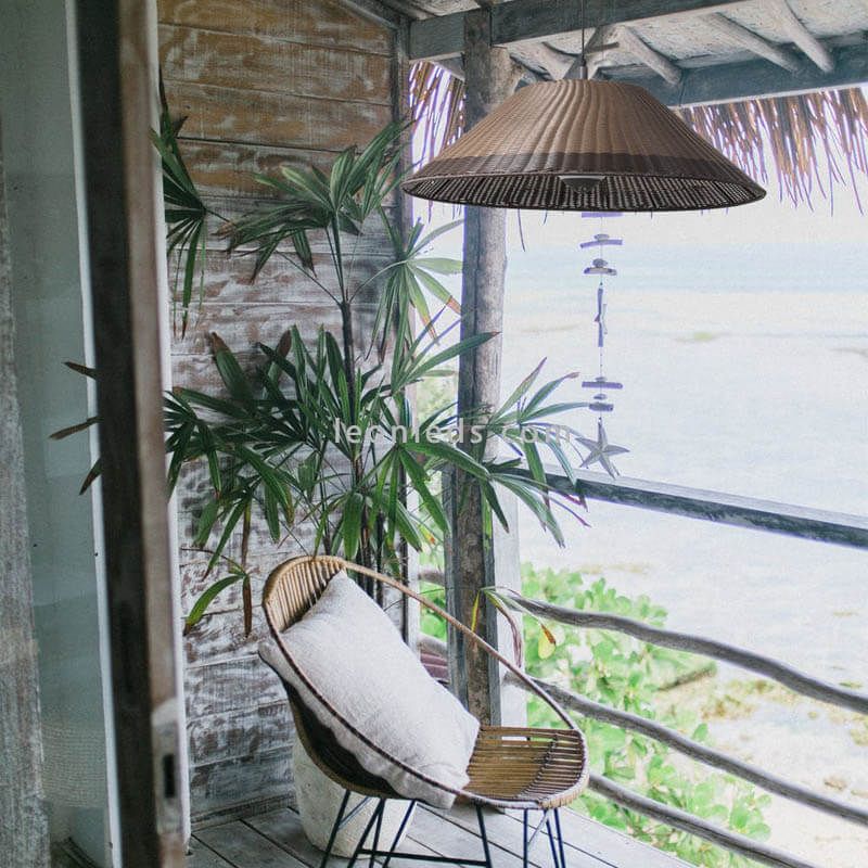 Lámpara techo exterior Saigon W100 marrón/gris Faro Barcelona