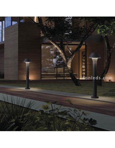 Baliza LED H600 exterior aluminio Bucket | baliza alta resistente agua | LeónLeds Iluminación