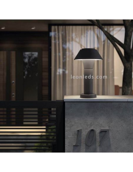 Baliza LED H300 exterior antracita Bucket | Luz de suelo aluminio para espacios húmedos | LeónLeds Iluminación