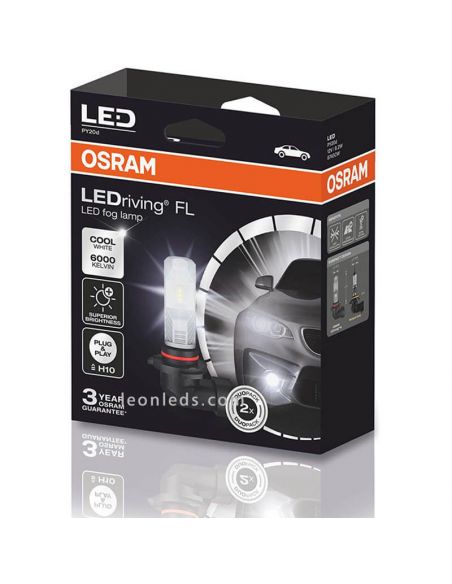 Bombillas LED H10 12V LedDriving FL Generación 2 9745CW Pack 2Unds. Osram | LeonLeds