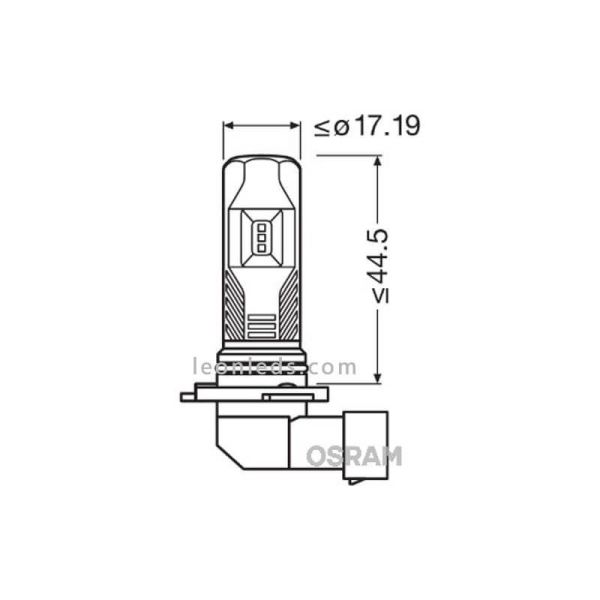Dimensions ampoules LED H10 12V LedDriving FL Génération 2 9745CW Pack 2Unds. Osram | leonleds