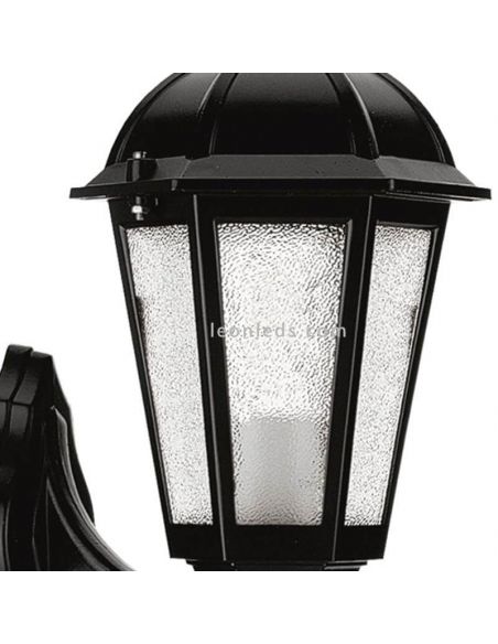 Lampadaire extérieur Bambo | Éclairage LeónLeds | Applique lampadaire noire avec ampoule E27
