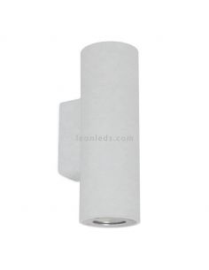 Aplique Stone round de pared exterior blanco | LeónLeds Iluminación | cilíndrico