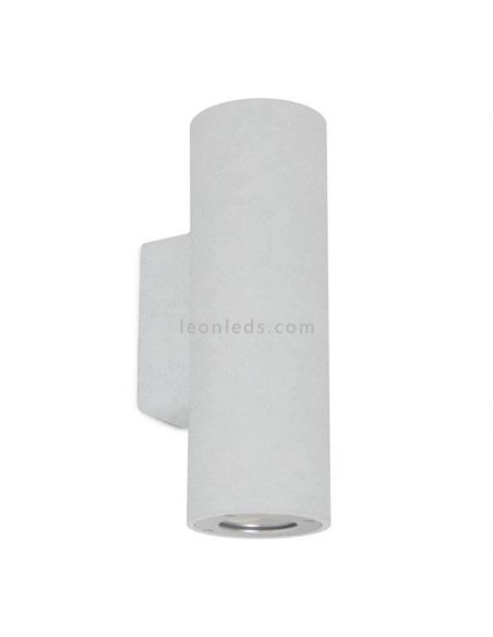 Aplique Stone round de pared exterior blanco | LeónLeds Iluminación | cilíndrico