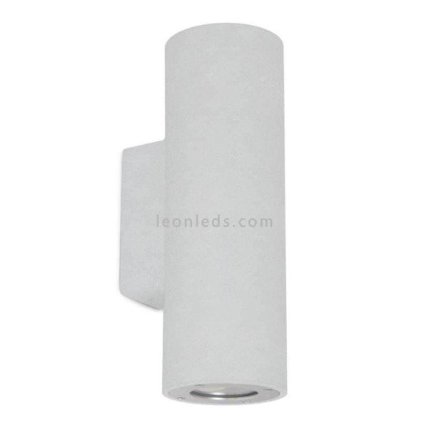 Aplique Stone round de pared exterior blanco | LeónLeds Iluminación | cilíndrico