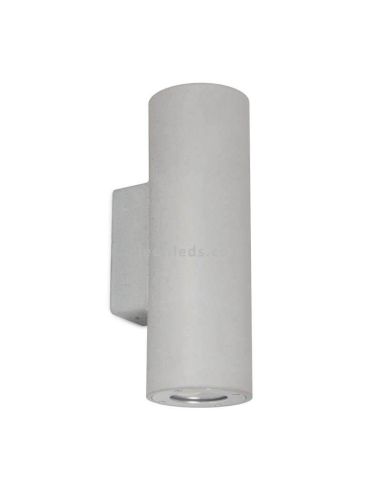 Aplique Stone round de pared exterior gris claro | LeónLeds Iluminación | cilíndrico