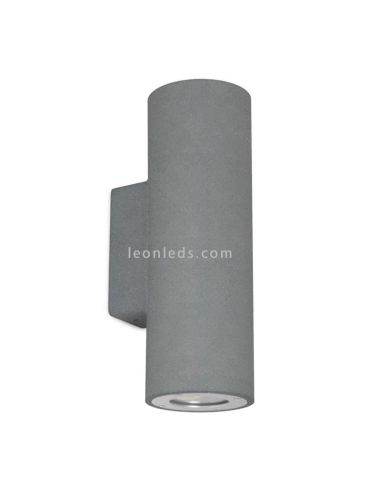 Aplique Stone round de pared exterior gris oscuro | LeónLeds Iluminación | cilíndrico