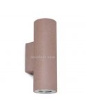 Aplique Stone round de pared exterior óxido | LeónLeds Iluminación | cilíndrico
