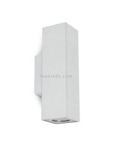 Aplique Stone square de pared exterior rectangular | LeónLeds Iluminación | Aplique hormigón blanco