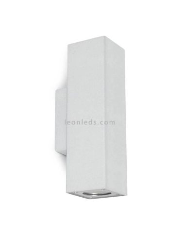 Aplique Stone square de pared exterior rectangular | LeónLeds Iluminación | Aplique hormigón blanco