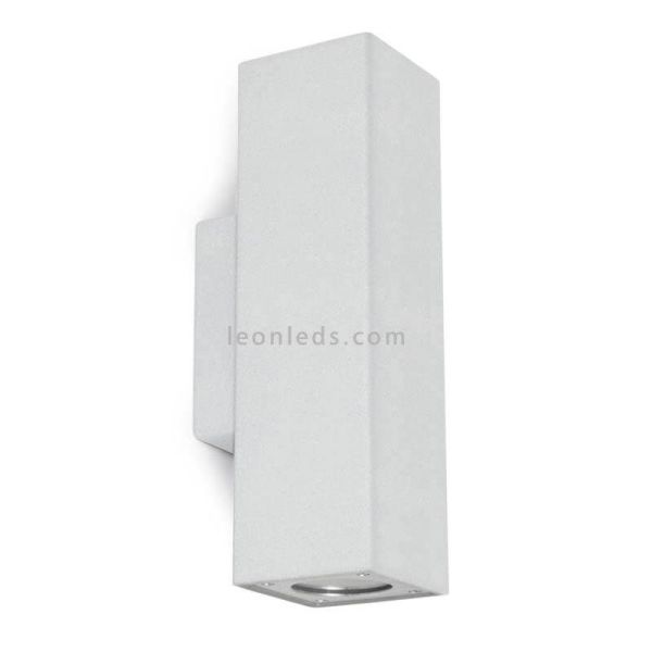 Aplique Stone square de pared exterior rectangular | LeónLeds Iluminación | Aplique hormigón blanco