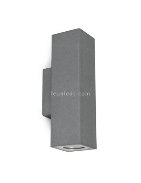 Applique murale d'extérieur rectangulaire Stone square | Éclairage LeónLeds | Applique murale en béton gris anthracite