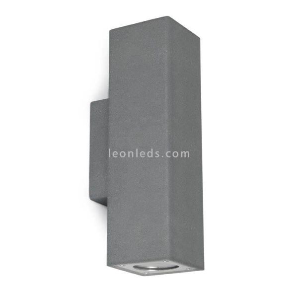 Applique murale d'extérieur rectangulaire Stone square | Éclairage LeónLeds | Applique murale en béton gris anthracite
