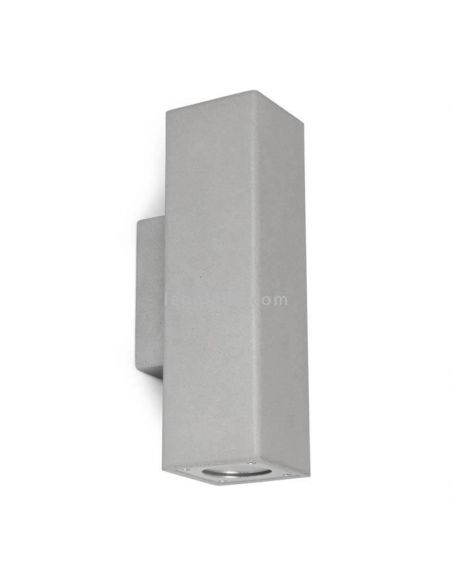 Applique murale d'extérieur rectangulaire Stone square | Éclairage LeónLeds | Applique murale en béton gris clair