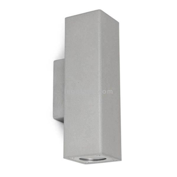 Aplique Stone square de pared exterior rectangular | LeónLeds Iluminación | Aplique hormigón gris claro