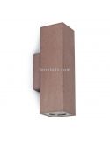Aplique Stone square de pared exterior rectangular | LeónLeds Iluminación | Aplique hormigón oxido granate