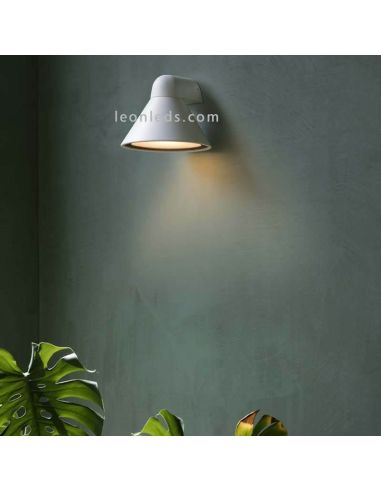 Aplique Pals de exterior forma campana | LeónLeds Iluminación | color blanco aluminio foco