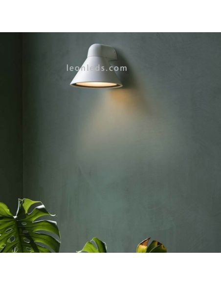 Luz de parede ao ar livre em forma de sino Pals | LeónIluminação Leds | foco de alumínio branco