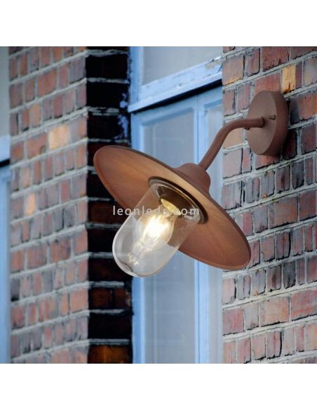 Vintage Brenta luz de parede ao ar livre ambiente marrom Trio Lighting | Leon Iluminação LED