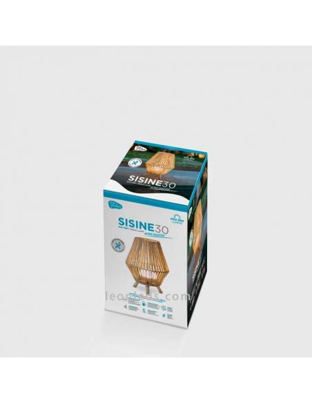 Lámpara de pie yute portatil SISINE 30 cm con bateria | LeónLeds Iluminación | lámpara sobremesa vintage