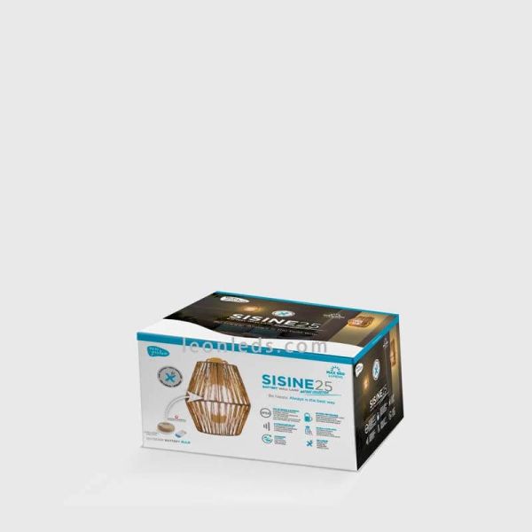 Aplique de yute para exterior SISINE 25 con bateria | LeónLeds Iluminación | lámparaa de pared vintage