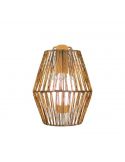 Arandela de juta para exterior SISINE 25 com bateria | LeónIluminação Leds | candeeiro de parede de madeira