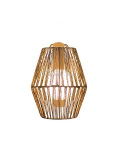 Aplique de yute para exterior SISINE 25 con bateria | LeónLeds Iluminación | lámpara pared  madera